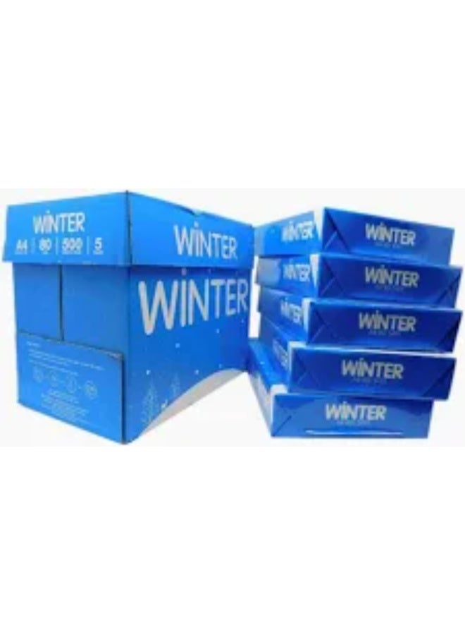 PAPER WINTER PHOTO COPY 80GSM WHITE (5X500SHEETS IN A BOX)